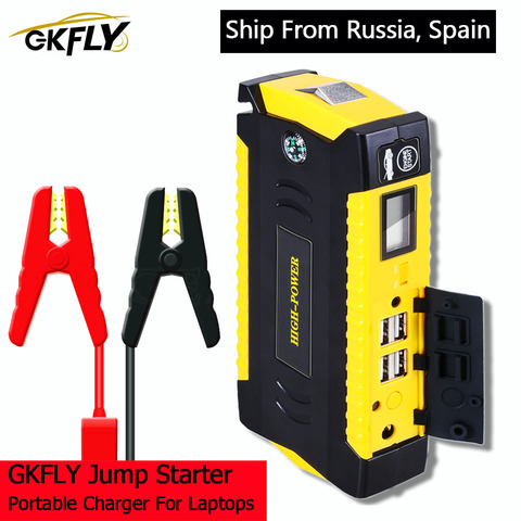 GKFLY-Banco de energía portátil para coche, dispositivo de arranque de gasolina para vehículo diésel, cargador y arrancador de batería, 12V ► Foto 1/6