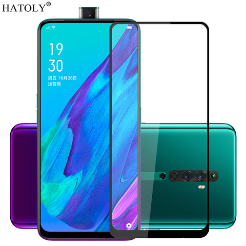 Vidrio templado para Oppo Reno2 Z 2Z, Protector de pantalla de teléfono HD, funda de pegamento completo para Oppo Reno 2Z, vidrio de 6,53