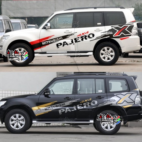 Pegatina de coche personalizada para Mitsubishi Pajero V97, calcomanía de cuerpo de coche personalizada v93, calcomanía creativa personalizada de estilo deportivo a la moda ► Foto 1/4