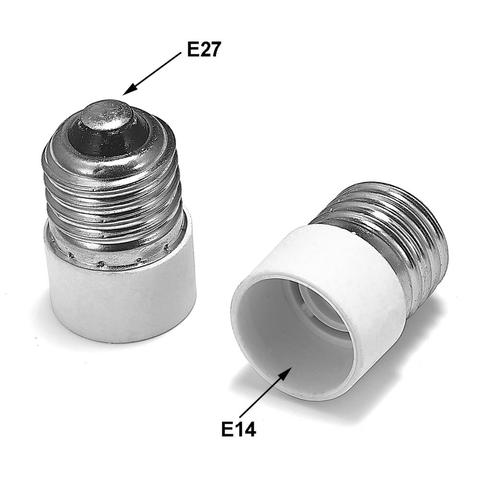 Adaptador E27 a E14, E26 a E14, soporte de lámpara, convertidor, adaptador de corriente, toma de Base, bombilla LED, enchufe extensible ► Foto 1/6