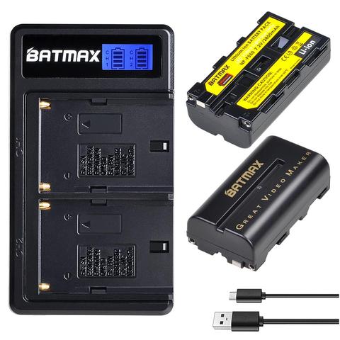 2 uds 2600mAh NP-F550 NP F550 batería + LCD Dual cargador para Yongnuo YN300 III YN-300 III foto de cámara luz LED para vídeo baterías ► Foto 1/6