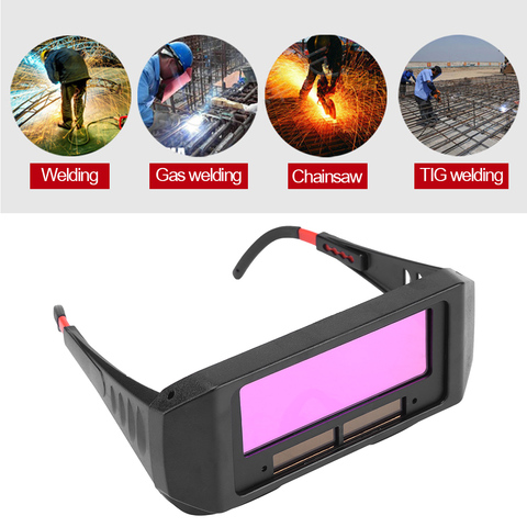 WALFRONT Solar Auto oscurecimiento soldadura casco ojos Protector soldador gorra gafas máquina cortador Máscara de Soldadura filtro lentes herramientas ► Foto 1/6