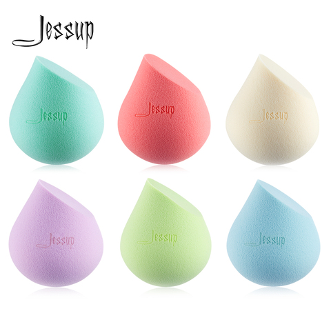 Jessup-esponja de maquillaje profesional, esponja cosmética suave, mezcla de bases, crema correctora, herramientas de belleza ► Foto 1/6
