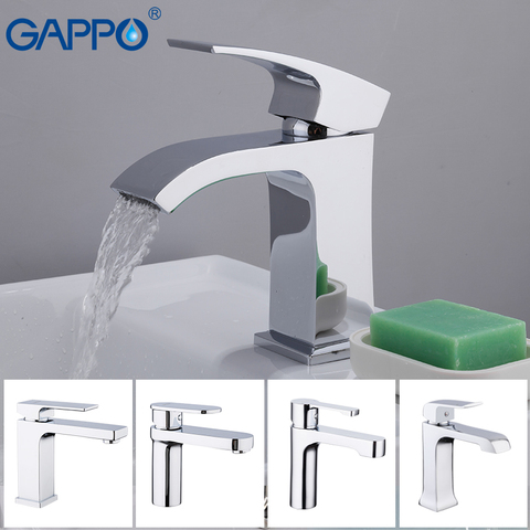 Grifo mezclador de agua para lavabo GAPPO, grifería de baño, lavabo, grifos de fregadero, cascada, grúa ► Foto 1/6