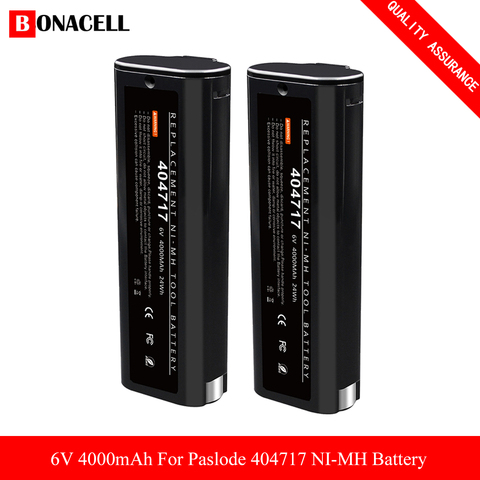 4000mAh de la batería 6V Compatible con Paslode 404717 B20544E BCPAS-404717 404400, 900400, 900420, 900600, 901000, 902000 B20720 CF-325 ► Foto 1/6