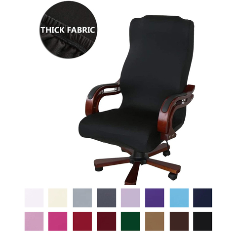 Cubierta para silla de LICRA elástica de oficina, tamaños S/M/L, cubierta para silla de ordenador antisuciedad, fundas removibles para sillas de asiento de oficina ► Foto 1/6