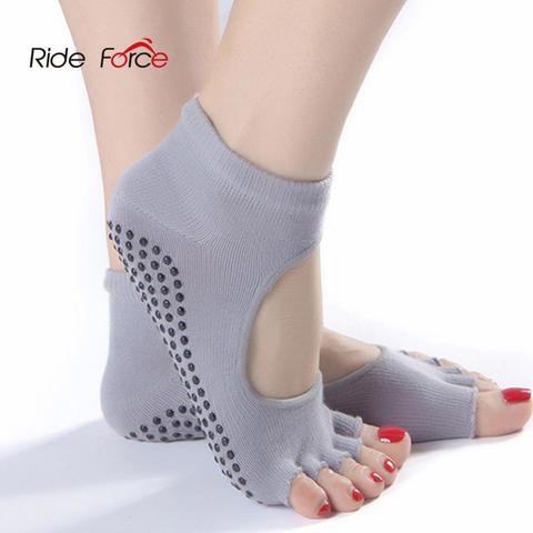 Calcetines deportivos antideslizantes para mujer, para Yoga, gimnasio, Fitness, Pilates, zapatillas profesionales, Protector de baile, 1 par ► Foto 1/6