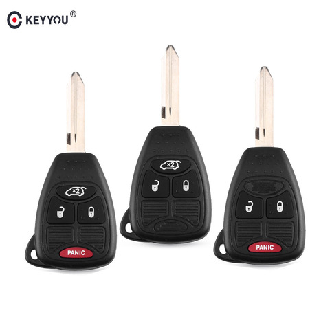 KEYYOU-carcasa de 3 botones para llave de coche, mando a distancia para Chrysler, Sebring, Durango, Dodge, Caliber Charger, Avenger, RAM, Nitro, Magnum, Jeep ► Foto 1/6