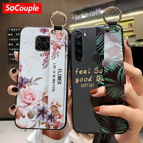 SoCouple muñeca funda con correa para Redmi Nota 8 Pro 5 5 5 6 6 7 9 Pro K20 Pro caso Xiaomi 8 9 CC9 A3 9 Lite 9t TPU carcasa de teléfono con soporte ► Foto 1/6