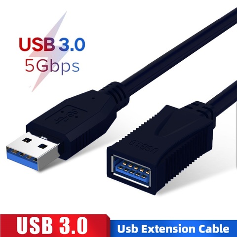 Cable de extensión de macho a hembra USB 3,0, Cable de datos USB para portátil, extensión de Impresora PC, transferencia de datos, Cable de supervelocidad de sincronización ► Foto 1/6