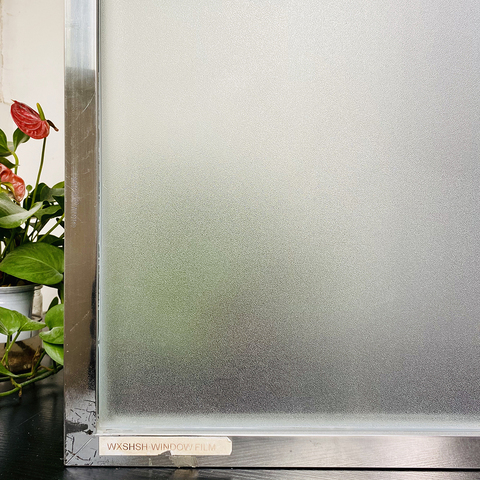 Película de vinilo mate para ventana de vidrio mate, película de vidrio adhesivo tintado con pegamento, pegatina protectora de privacidad para oficina ► Foto 1/6