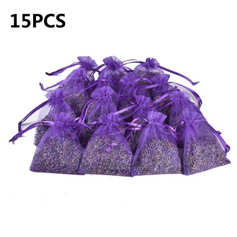 Bolsita de flores secas de brotes de lavanda Natural, 15 Uds., bolsita para habitación de coche, macetas de Fragancia casera con aire aromático refrescante, polillas y moho ► Foto 1/6