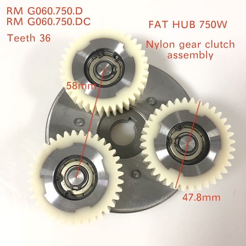 Bafang FAT HUB motor RM G060.750 y RM G020 SWX02 embrague conjunto de engranajes reemplazo de piezas de repuesto de Nylon ► Foto 1/4