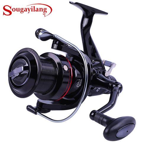 Sougayilang KM50 KM60 carrete giratorio 4,9: 1 5,2: 1 carrete de pesca 15KG máx. potencia de Arrastre, carrete de pesca giratorio, aparejos para pescar carpa ► Foto 1/6