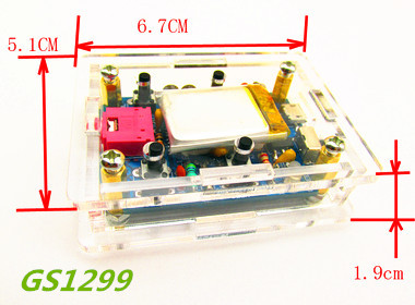 Kit de producción de Radio electrónica, equipo de radio digital con sonido estéreo FM GS1299 + funda ► Foto 1/4