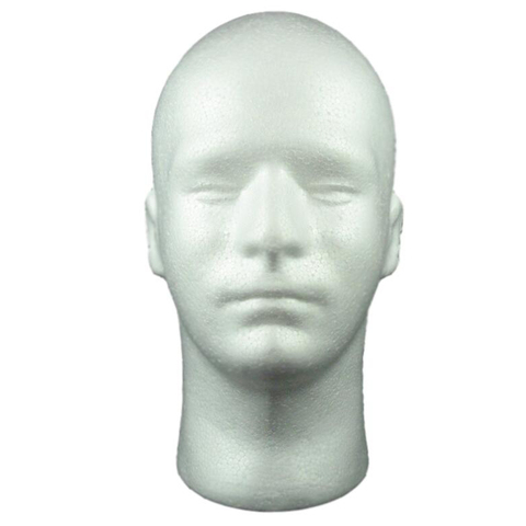 Cabeza de Maniquí de espuma de poliestireno de 52cm para hombre, modelo de maniquí, cabeza de peluca para sombrero, postizos, vitrina de salón, cabeza para peluca, sombreros, gafas ► Foto 1/4