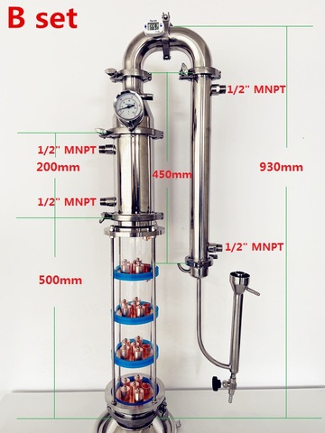 Destilador de flauta de 4 