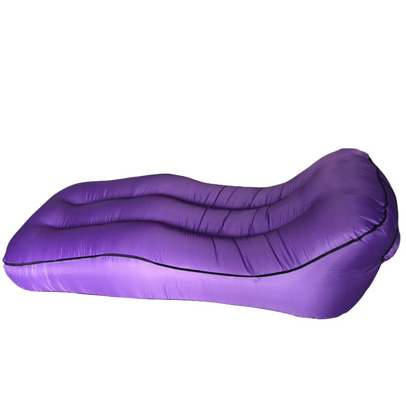 Sofá tumbona de acampada autohinchable, cama en forma de S, reclinable, colchón de aire para dormir, inflable, para campo, Picnic, playa, silla ► Foto 1/6