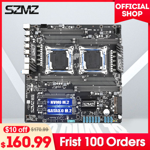 SZMZ X99 Dual CPU placas base Socket LGA 2011-3 placa base soporte E5 2678V3,2680V3,2620V3,2650V3 ► Foto 1/6