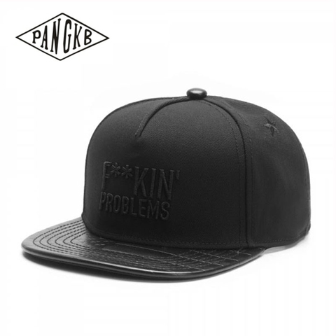 PANGKB marca problemas tapa negro de baloncesto snapback sombrero para hombres y mujeres adultos al aire libre casual ajustable gorra para el sol de béisbol hueso ► Foto 1/5