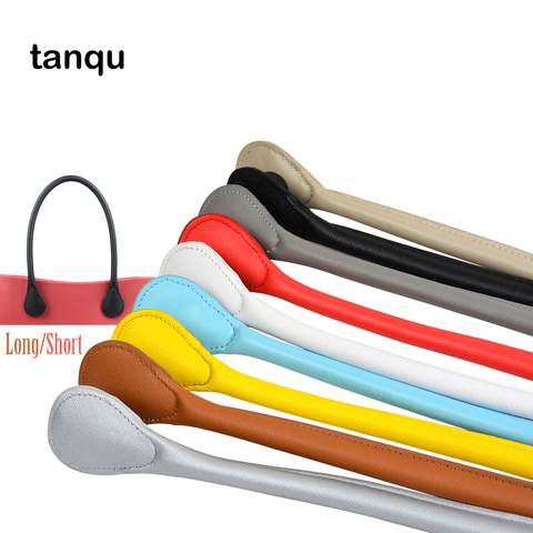 TANQU-Bolso de mano de cuero sintético para mujer, pomo corto y largo de PU con mango suave y colorido para Mini bolso clásico O de mano EVA DIY ► Foto 1/6