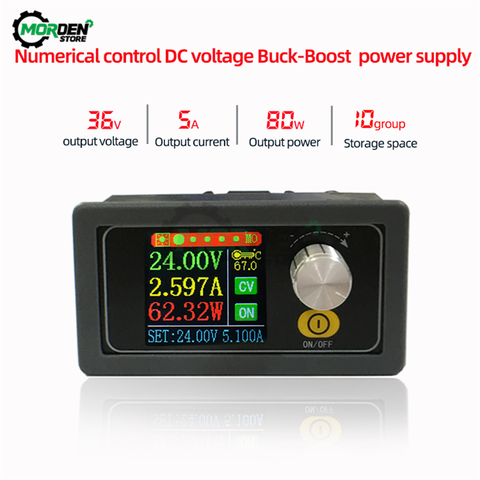 Fuente de alimentación de laboratorio regulada, CC Buck Boost Converter, CC CV 0,6-36V 5A 80W, módulo de potencia de salida Variable, S3580-W ► Foto 1/6