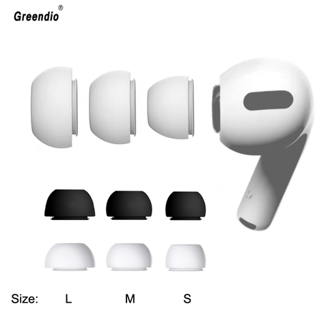 Auriculares de silicona blanda para Apple Airpods Pro 3 Uds., tamaño L M S, novedad ► Foto 1/6
