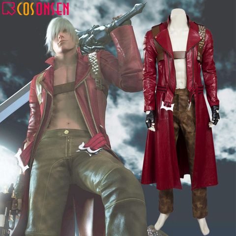 Cosplay de Dante traje de los hombres DMC traje Deluxe traje Cosplay adulto Halloween traje chaqueta COSPLAYONSEN ► Foto 1/6