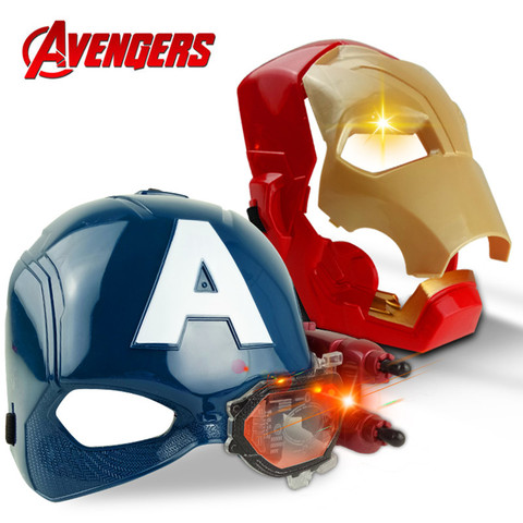 Máscara del Capitán América para niños, máscara del Capitán América con casco abierto con sonido claro, Tony Stark, Cosplay de Halloween, Los vengadores de Marvel 4 ► Foto 1/6