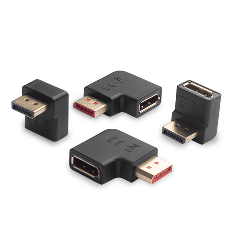 Adaptador de cable Dp macho a hembra para Displayport de 90 grados, en ángulo izquierdo-derecho, hacia arriba, hacia abajo ► Foto 1/6