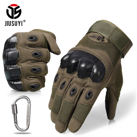 Guantes tácticos para pantalla táctil militar ejército Paintball tiro Airsoft combate antideslizante goma dura nudillo guantes de dedo completo ► Foto 1/6