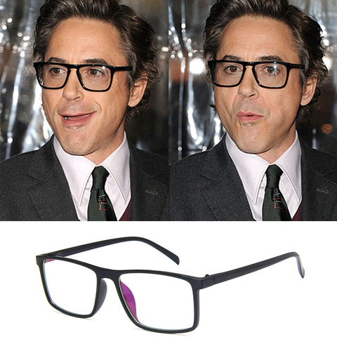 Samjune-gafas de sol transparentes para hombre y mujer, montura de gafas de cristal con marco de Marcos plano, con diseño de Tony Stark, Bob y Downey, 2022 ► Foto 1/6