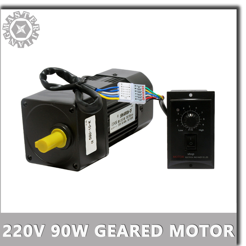 1:500-1:3 2,7-450RPM 220V 90W AC Reversible de 5RK90GU-CF Variable Motor de velocidad AC engranaje Motor reductor motorreductor ► Foto 1/6