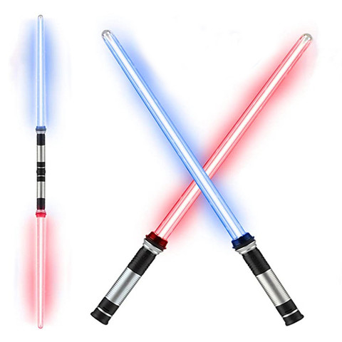 2 unids/set juguetes espada de luz para los niños sable luminoso Jedi sable espada láser de luz Led Lightstick resplandor en la oscuridad ► Foto 1/6