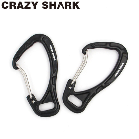 Crazy Shark-mosquetón de aleación de aluminio para pesca, llavero para acampar al aire libre, escalada, Clip de bloqueo, hebilla de gancho, herramienta de pesca, 1 Uds. ► Foto 1/6