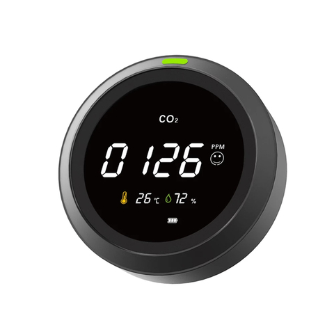 De dióxido de carbono analizador de Gas multifuncional Monitor de calidad del aire CO2 Gas Detector HCHO medidor de temperatura y humedad ► Foto 1/6