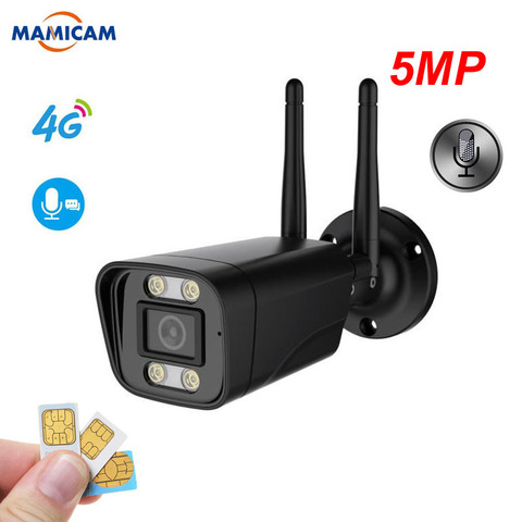 Cámara IP de seguridad CCTV para exteriores, grabadora de vídeo inalámbrica de Metal P2P Onvif, Audio bidireccional, 3G, 4G, tarjeta Sim, 2MP, WIFI, IP ► Foto 1/6