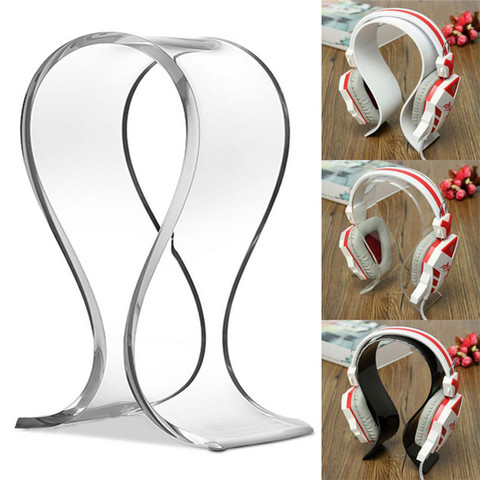 Soporte Universal para auriculares en forma de U, acrílico, soporte para estante de exhibición, escritorio, portátil, accesorios para auriculares ► Foto 1/6