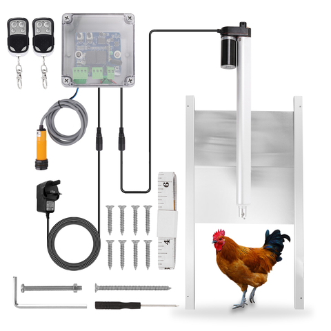 Controlador automático de puerta para gallinero, Kit con temporizador, cierre automático, jaula para aves de corral, accesorios de granja ► Foto 1/6