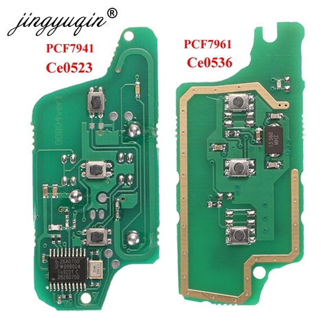 Jingyuqin para peugeot 407, 407, 307, 308, 607 Citroen C2 C3 C4 C5 preguntar remoto clave placa de circuito electrónico 3 botones CE0523 Ce0536 ► Foto 1/3