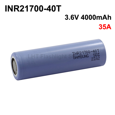 INR21700-40T-batería recargable de iones de litio 3,6, 4000 V, 35A, 21700 mAh, sin PCB ► Foto 1/3