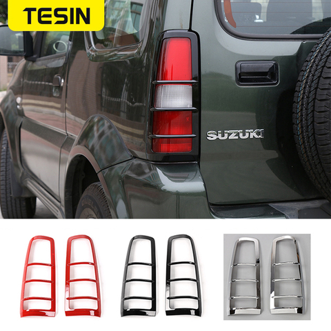 TESIN-cubierta decorativa para luces traseras de coche, cubierta embellecedora para lámparas traseras, pegatina compatible con ABS para Suzuki Jimny 2007, accesorios de estilismo para coche ► Foto 1/6