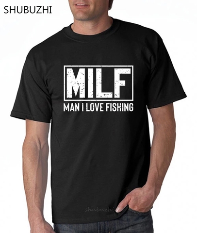 Milf-Camiseta para hombre I Love Fishing, camiseta de moda de algodón para hombre, con estampado de peces en el mar, caña de pescar, vacaciones, viaje, nueva ► Foto 1/6