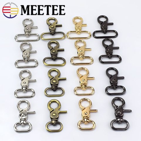 4/10 Uds Meetee 20-50mm correa de Metal hebillas para bolsas Collar de perro langosta cierres giratoria ganchos de llavero accesorios de costura ► Foto 1/6