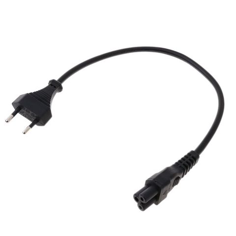 2022 nuevo cable adaptador de corriente UE 2 Pin macho a IEC 320 C5 Micky para fuente de alimentación de portátil 30cm ► Foto 1/6