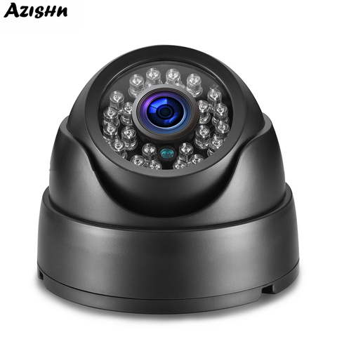 AZISHN 5MP 1080P 720P AHD Cámara IR LED 25 con medidor de distancia IR negro interior CCTV seguridad Domo completo HD cámara de vigilancia ► Foto 1/6