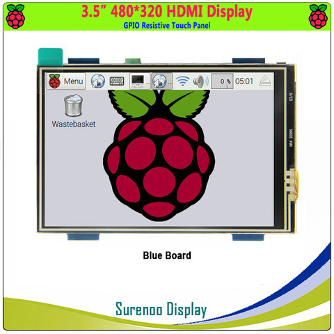 3,5 pulgadas 320*480 pantalla táctil TFT LCD módulo pantalla para frambuesa Pi 3 B +/ 3/2 HDMI GPIO ► Foto 1/5