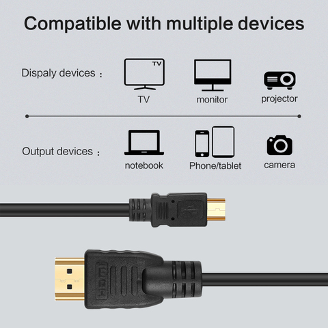 Kebidu 1,5 M 5Pin 1080P Micro USB Cable adaptador HDTV aplicar para Samsung Galaxy nota 3 S2 S3 S4 S5 para HTC LG Sony ► Foto 1/6