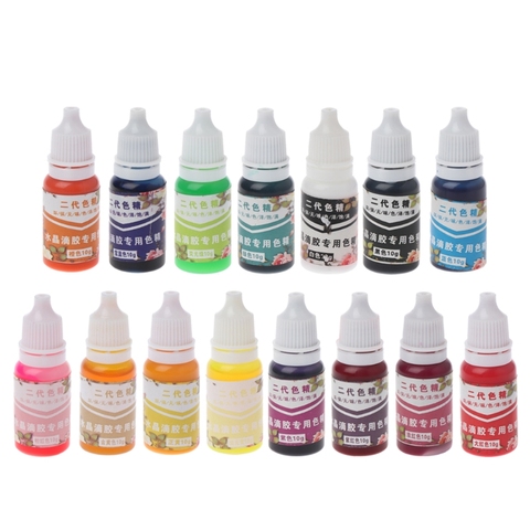 10ML resina epoxi pigmento UV resina colorante para teñido resina pigmento artesanías hechas a mano DIY Art Sets 15 colores ► Foto 1/6