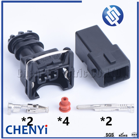 2 set 2 Pin efi serie hombre mujer de impermeable conector de cable eléctrico EV1 282762-1-282189-1 ► Foto 1/6